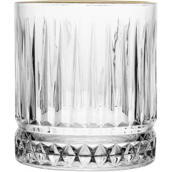 Copo Avulso 330ml com Fio de Ouro Deli Diamante Cristal Ecológico